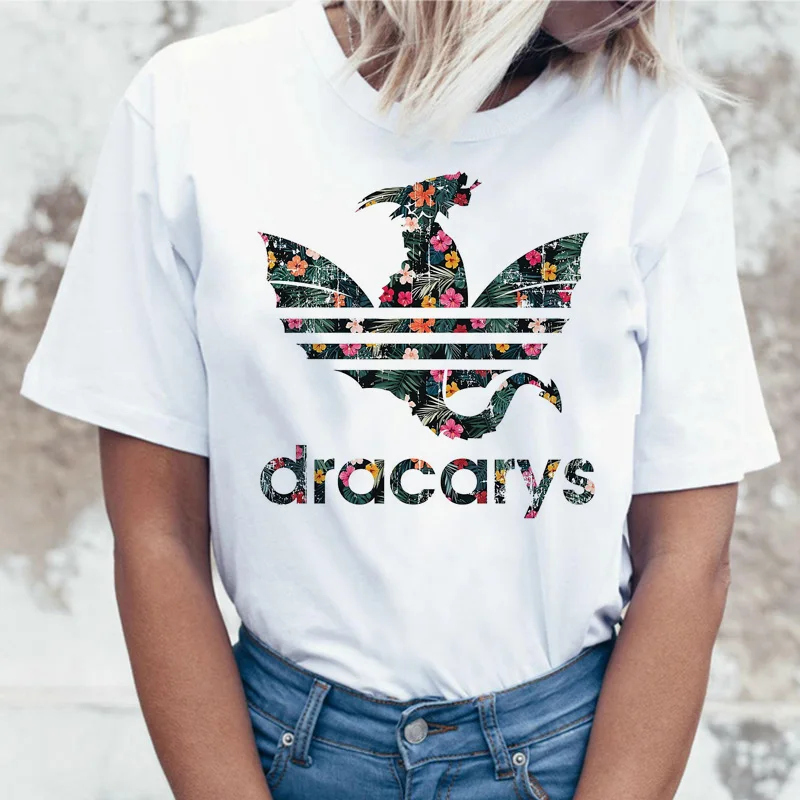 Dracarys t قميص فام لعبة من عروش أم التنينات Khaleesi التنين النار النساء التي شيرت المحملة قمصان تي شيرت hio هوب