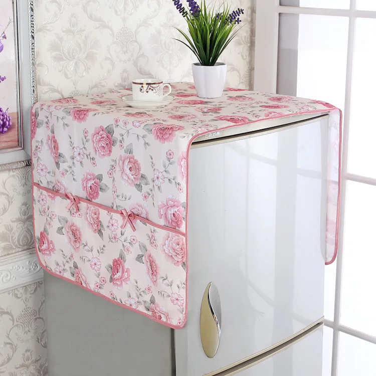 Ткань кружева Холодильник Пылезащитный колпак полотенце занавеска барабан тип стиральная машина ткань однодверная двойная дверь открытая дверь