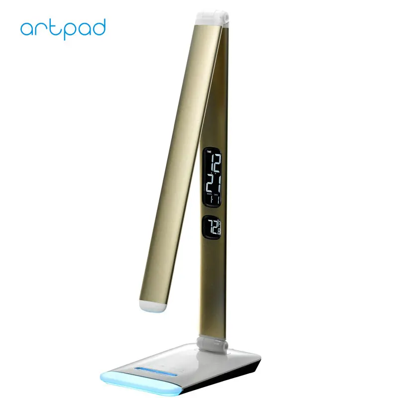 Светодиодный настольный светильник Artpad с 15 уровнями яркости современный часами