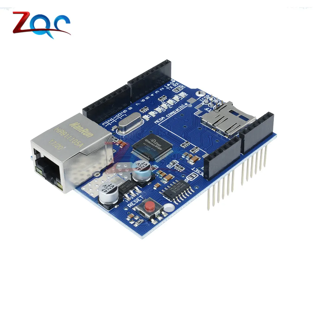 ООН Щит Ethernet Shield WIZNET W5100 MEGA 2560 1280 328 UNO R3 W5100 развитию для Arduino Micro SD карты один