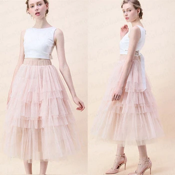 

Fashionable Women Tiered Ruffle Skirt Solid High Waist Long Maxi Party Elegant Lace Up Skirts