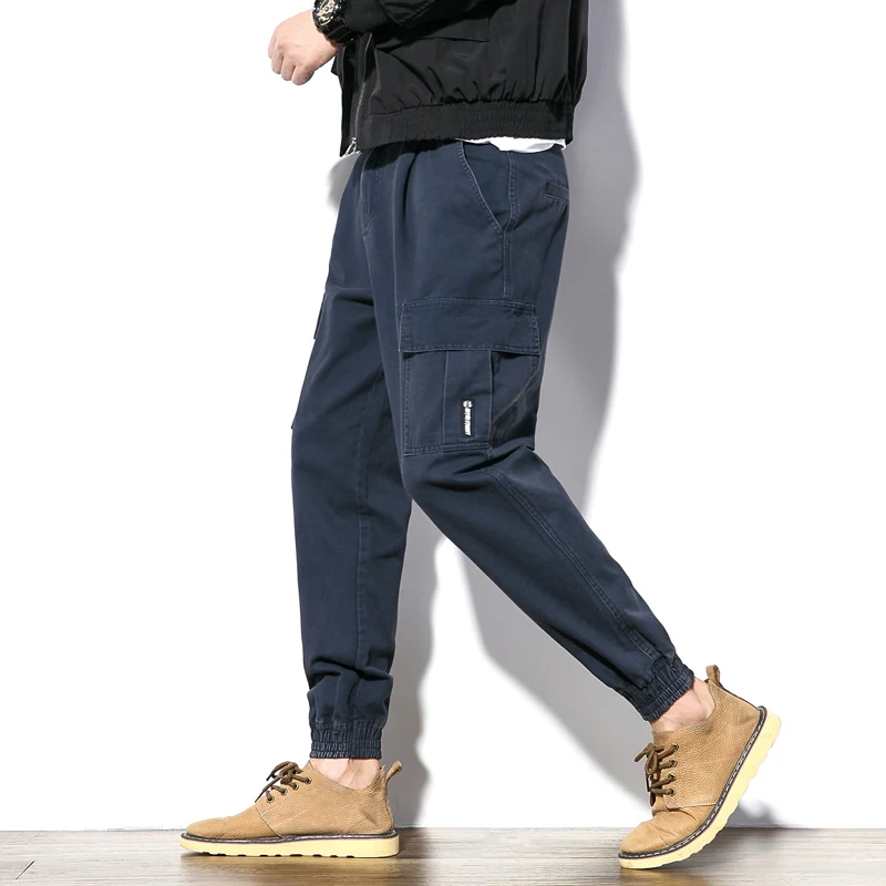 

2019 Top Sale Men Casual Pants Pocket Tactical Cargo Pants Hip hop Fashion Oversized Pencil Pants Cotton Men Jogger trousers