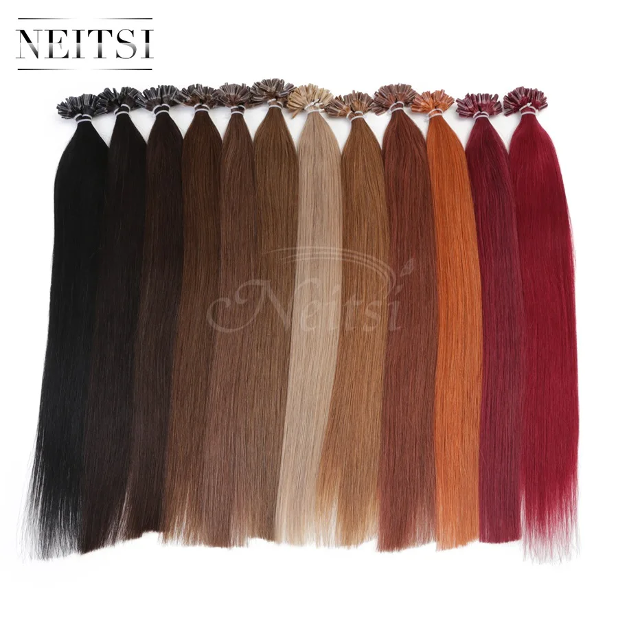 16 20 24 1g/s 50g 100g Brazilian Remy Hair Keratin U Nail Tip Straight Human Hair Extensions New 2015 5A High Grade 16 colors