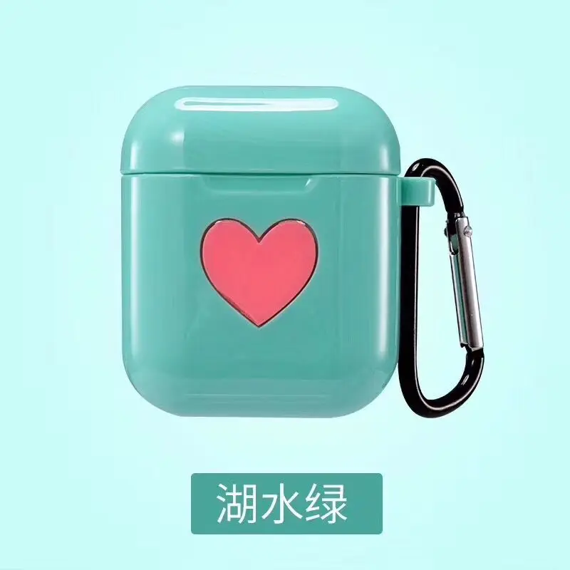 Чехол в форме сердца для Apple AirPods Зарядные наушники ПК чехол телефона Симпатичные