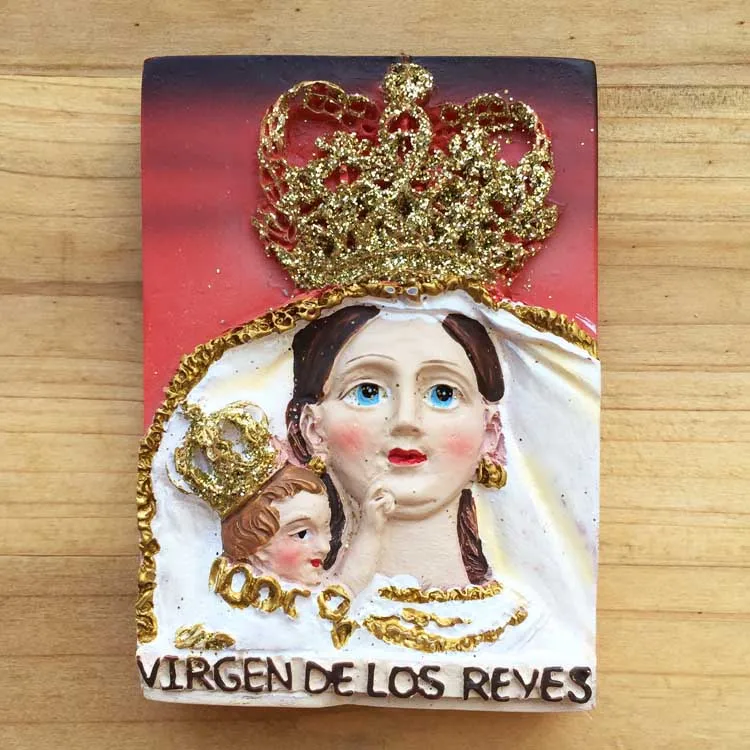 

Spain Sevilla Santa Cruz and the cathedral Reyes Goddess of faith travel memorial refrigerator stickers