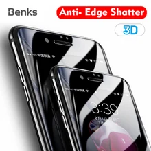 Benks 3D изогнутый край ультра-тонкий 0,23 мм передний экран для iphone X XS Передняя пленка полная защита для iphone 8 Plus закаленное стекло