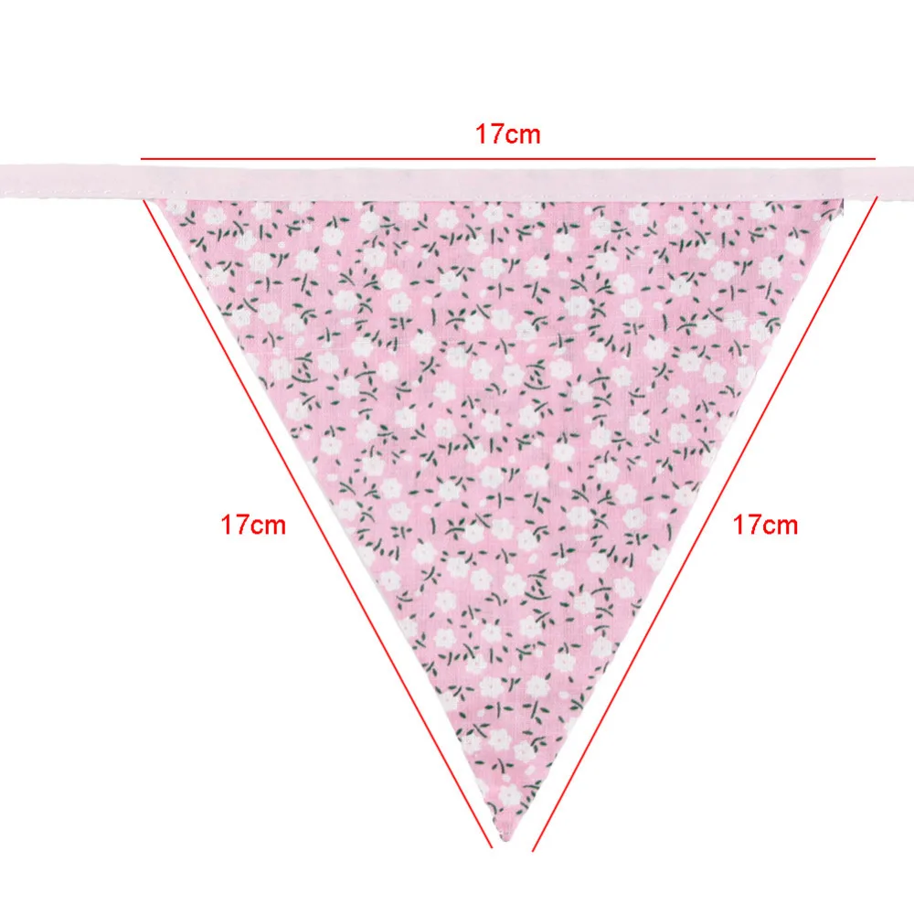 12pcs/set Finely flower Banner Flag Wedding hang Pennants Wedding Party Banner Kids birthday Party Decorations Supplies flags