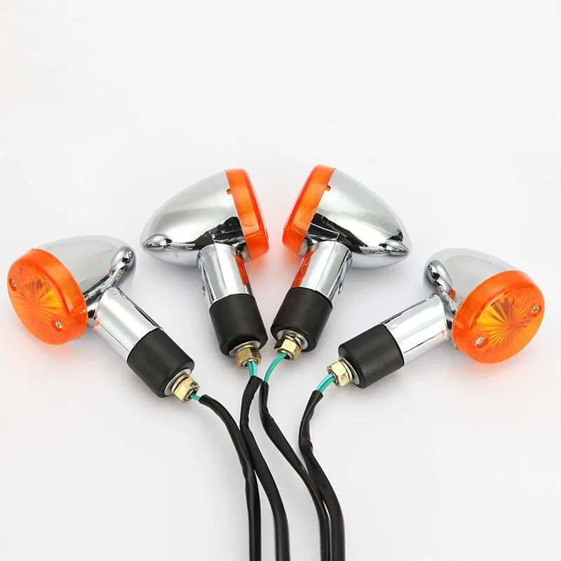 Ironwalls 4X Bullet Motorcycle Turn Signal Lights Motobike Indicator