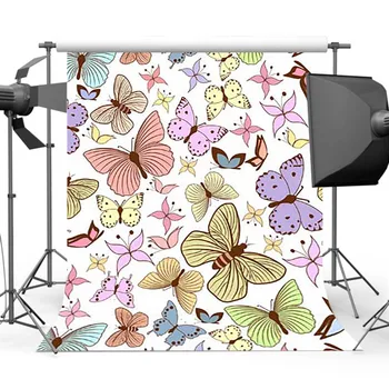 

Colorful Butterfly backgrounds Vinyl cloth High quality Computer print wedding photo backdrop