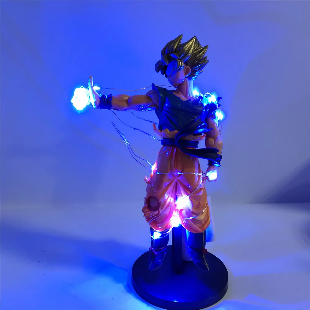

Dragon Ball Figure Sun Goku DIY Light Model Action Figures Anime Dragon Ball Z Super Saiyan Goku PVC Collectible Toys for Child