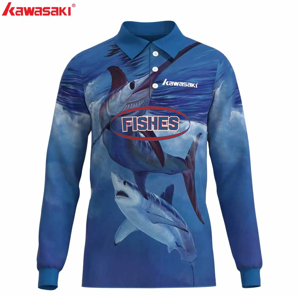 Ultra-Light Summer Collar Fishing Clothing Quick Dry Sublimation Custom Fishing Shirts Fishing Clothes Fishing Jerseys - Цвет: Белый