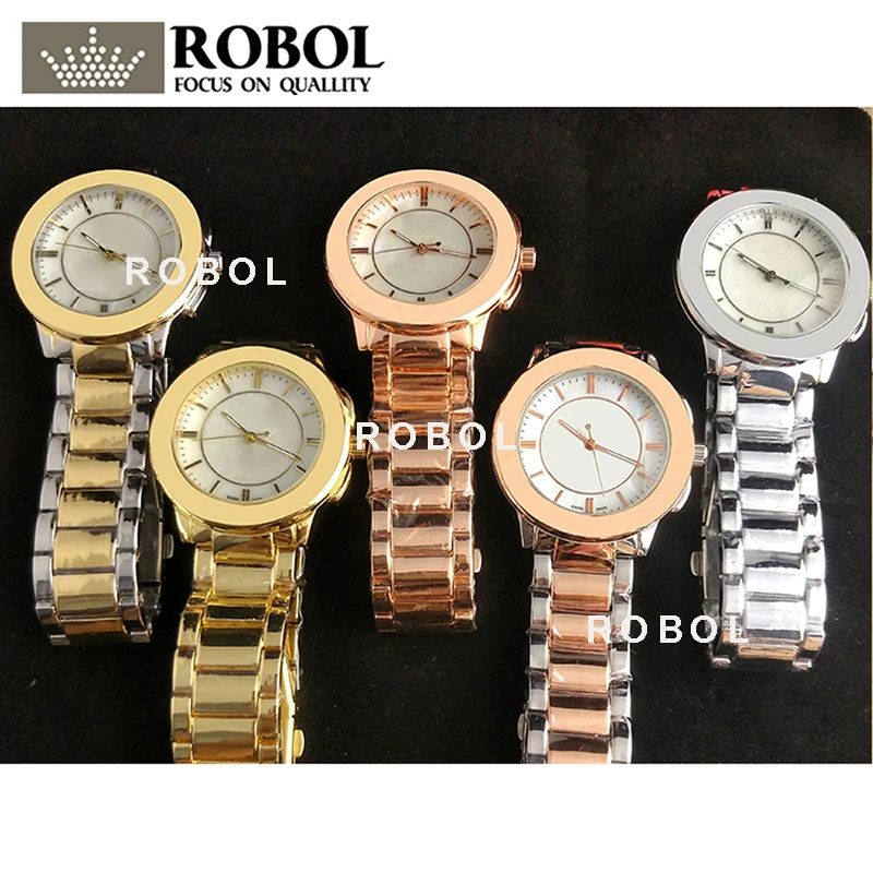

ROBOL Stainless Steel Men Women Couples Quartz Watches Fashion Luxury Jewelry Gift Generous Exquisite Elegant Noble