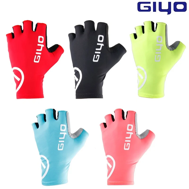 Giyo كسر الرياح الدراجات نصف اصبع قفازات المضادة للانزلاق دراجة ليكرا النسيج القفازات MTB قفازات سباق الطريق الدراجة قفاز Giyo كسر الرياح الدراجات نصف اصبع قفازات المضادة للانزلاق دراجة ليكرا النسيج القفازات MTB قفازات سباق الطريق الدراجة قفاز
