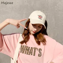 Бейсболки женские повседневные шикарные Повседневные в Корейском стиле для отдыха Универсальные высококачественные простые женские милые буквы