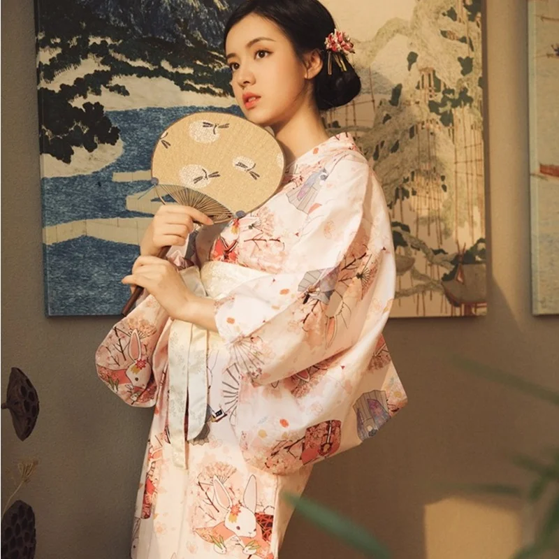 

Traditional Japanese Kimonos Costume Geisha Cosplay Kawaii Japanese Kimono Yukata Women Clothes Female Obi Kimono Cosplay KK2766