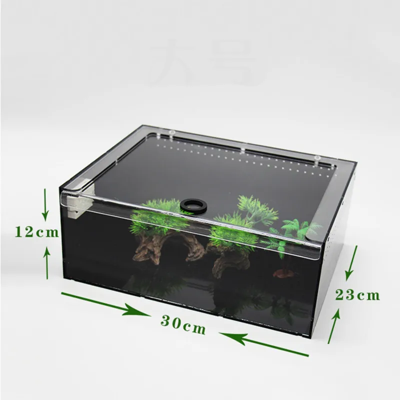 1 шт. 12*30*23 прозрачный Террариум рептилия гостиная коробка Террариум для рептилий скорпион паук муравьи Хамелеон ящерица
