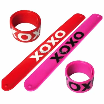 

500pcs sports EXO XOXO silicone slap bracelets rubber wristband free shipping by DHL express