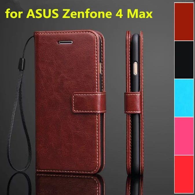 

wallet Case card holder cover case for ASUS Zenfone 4 Max ZC520KL ZC554KL Pu leather phone case flip cover retro fundas coque