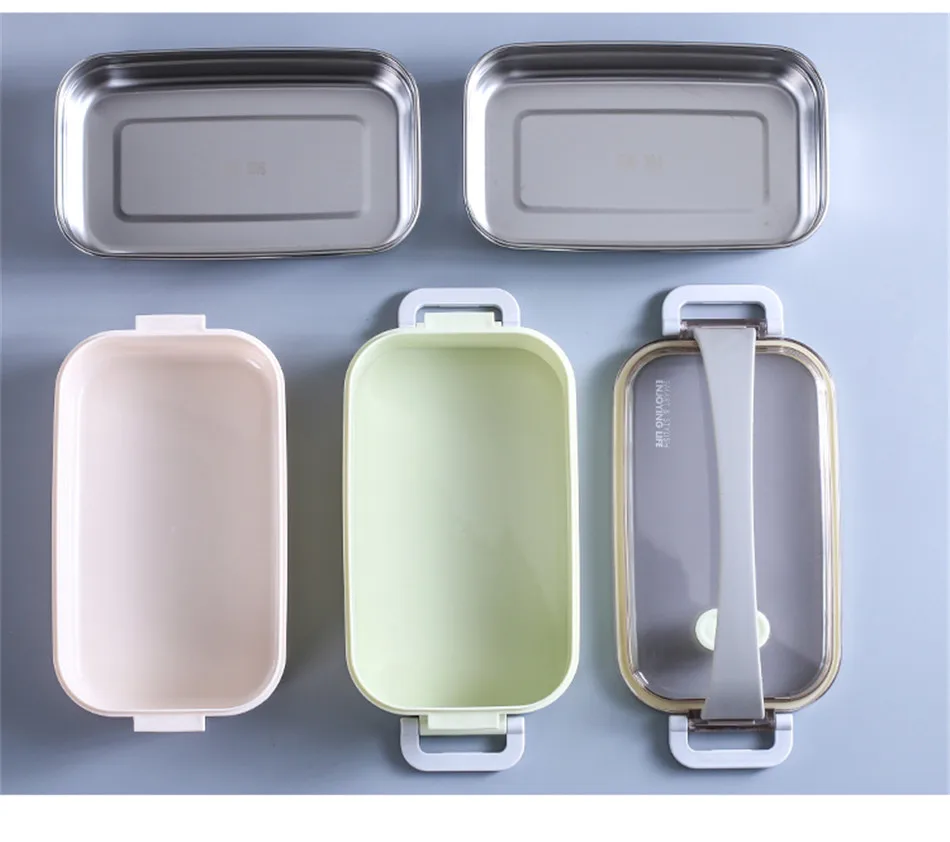 MICCK термоконтейнер из нержавеющей стали для ланча портативная коробка для бенто экологически чистый контейнер для хранения еды для пикника школы офисного работника