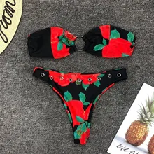 Женский сексуальный бюстгальтер с цветочным леопардовым принтом и пряжкой пуш-ап бюстгальтер с мягкими чашечками располагаться купальник 2,21