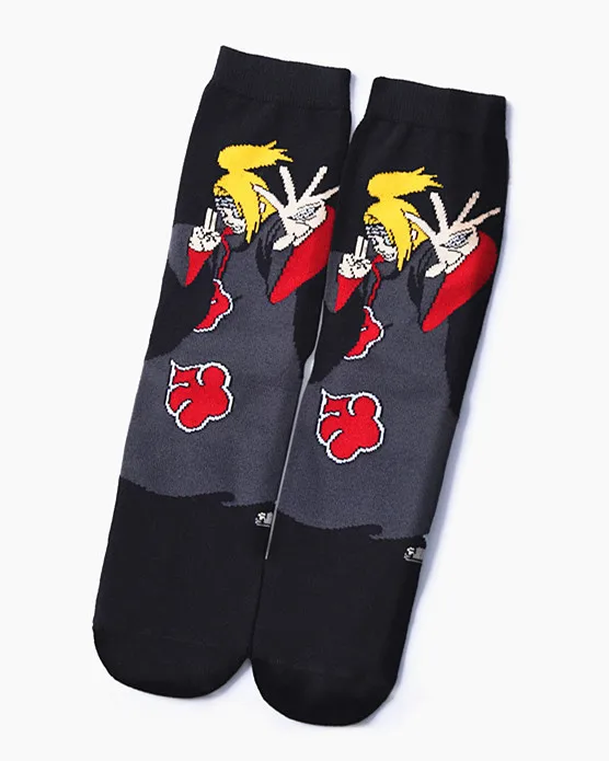 Носки для косплея из серии аниме «Наруто», хлопковые носки с персонажами из мультфильмов, мужские носки, повседневные забавные носки, Meias Sox