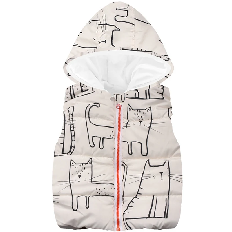 

New 2019 baby girl spring and autumn cute candy color vest children's cotton warm and windproof thin fashion coat 2 -7 years old