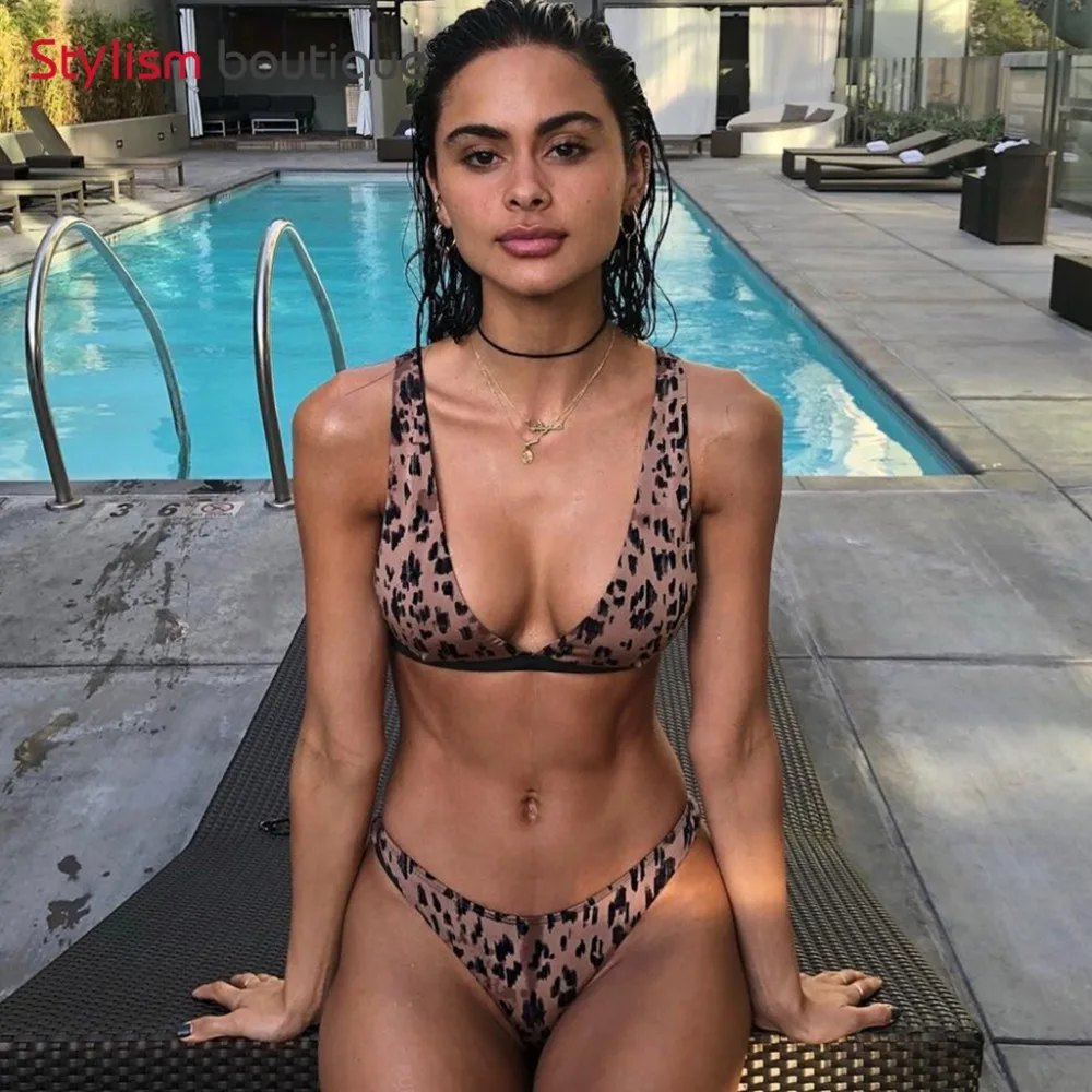 

Female Leopard Swimsuit Brazilian Thong Bikini Sexy Biquini Bathing Suit Women Swimwear Micro Bikini maillot de bain 2019