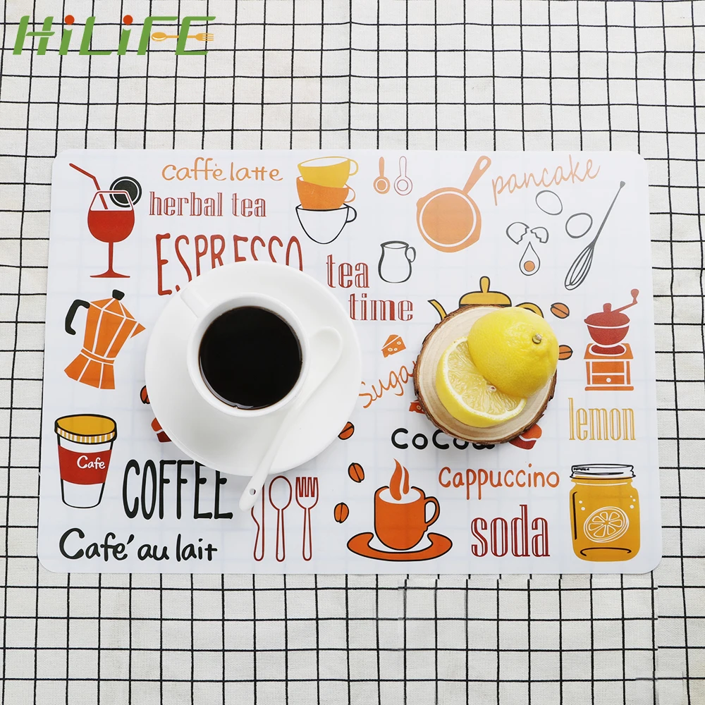 HILIFE 40*28 سنتيمتر PP البلاستيك عدم الانزلاق المطبخ عاء حصيرة المطبوعة للماء طاولة طعام حصيرة سادة المائدة الحرارة -معزول HILIFE 40*28 سنتيمتر PP البلاستيك عدم الانزلاق المطبخ عاء حصيرة المطبوعة للماء طاولة طعام حصيرة سادة المائدة الحرارة -معزول