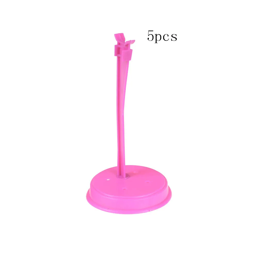 5 шт./лот прозрачный цвет куклы подставка для игрушки поддержка для кукол девочек реквизит манекен модель Дисплей Держатель Лидер продаж - Цвет: Розовый
