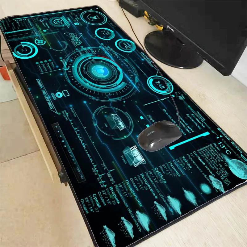 Mairuige 900x400 мм большой размер игровой коврик для мыши черный Блокировка края