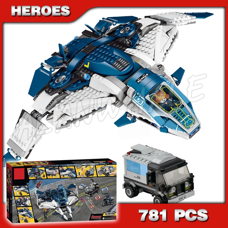 

781pcs Super heroes Avengers Quinjet City Chase Iron Man Black Widow Ultron sy359 building blocks Bricks Compatible With Lego