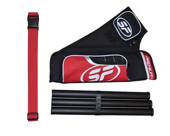 

Red Arrow Quiver Oxford PE Material Archery Arrow Carrier with Three Cubes Wholesale and Retail