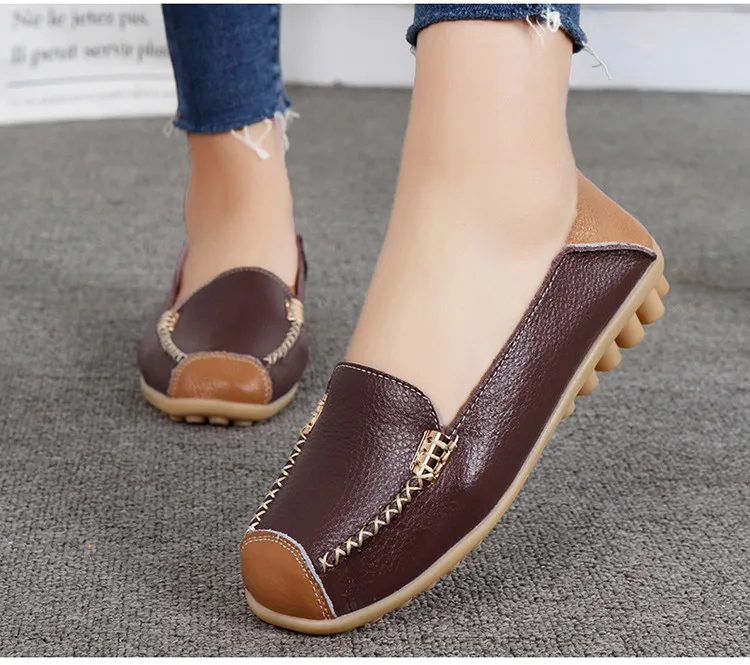 AH 3592 New Spring Autumn Genuine Women Flats Shoes - 11
