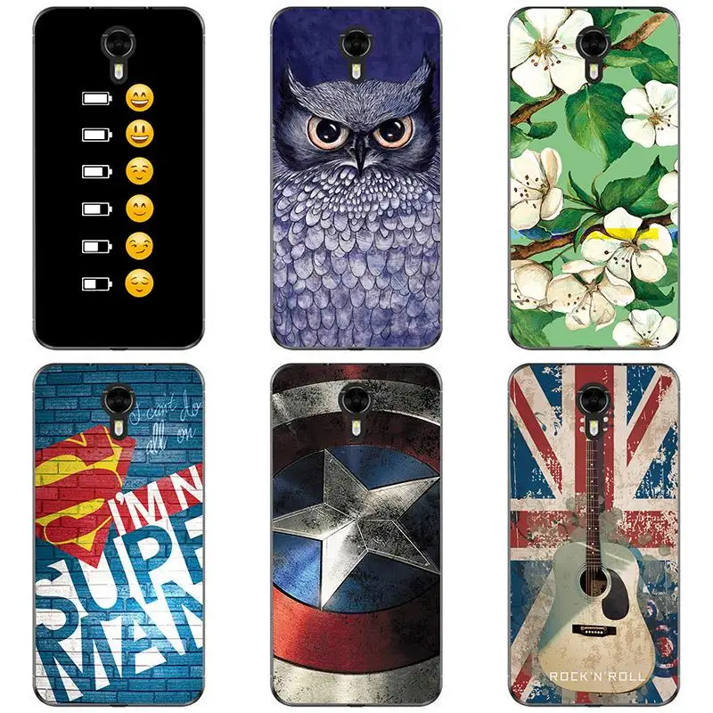 Soft Silicon phone case cover For Ulefone Power 2 shell Colorful printing design Painted TPU Flower |