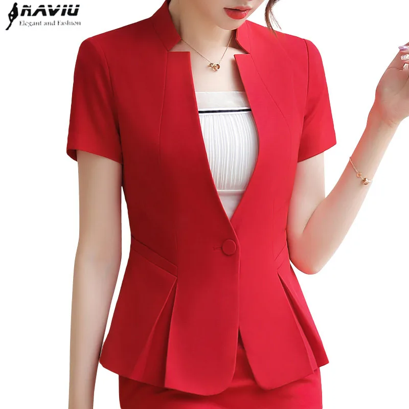 ladies short red blazer