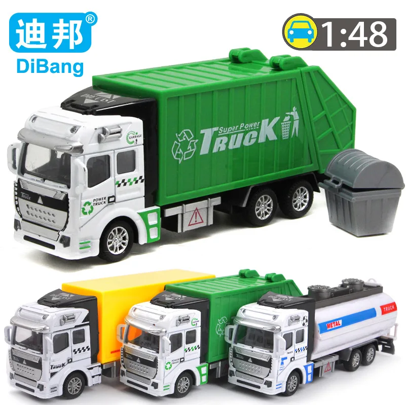 

22cm*8cm*5.5CM Children's Toy 1:48 boomerang Alloy Car Model diecasts Garbage Truck Express Car Tank Car Holiday Gifts Souptoys