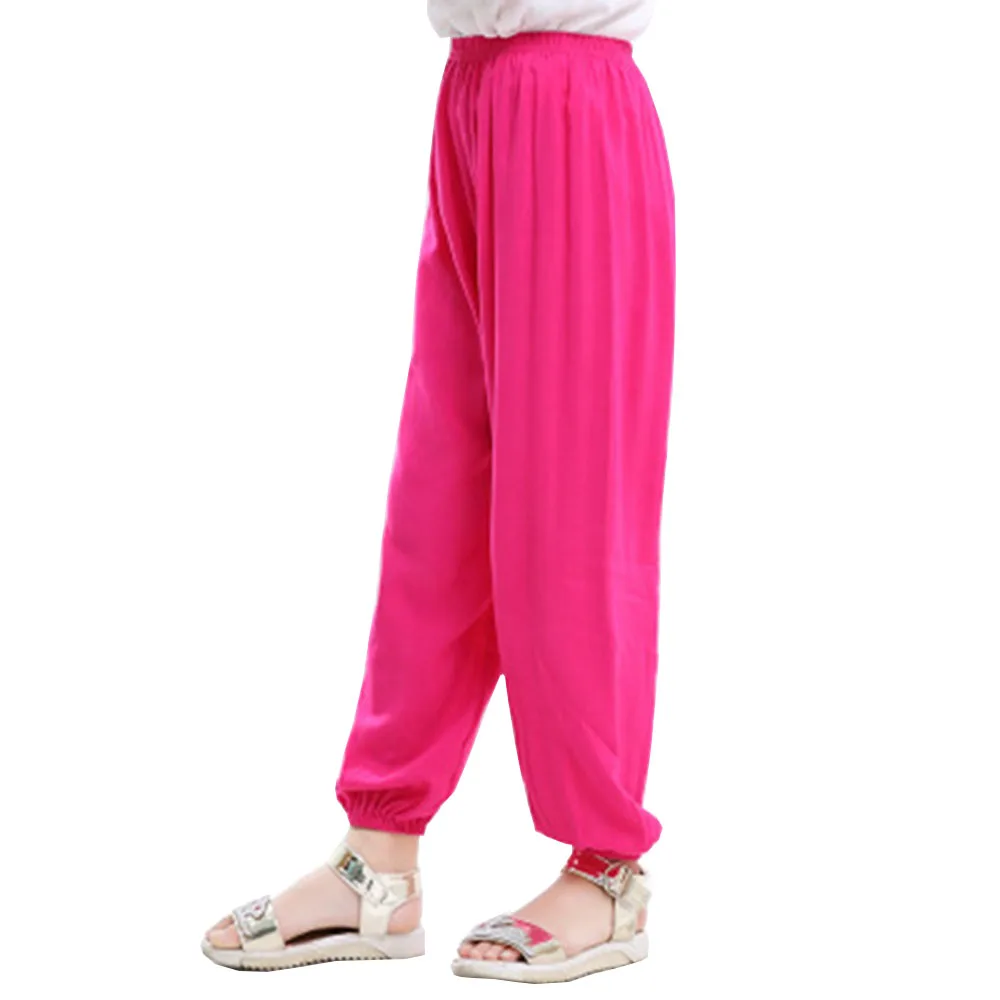 

2-12T Boys and Girls Trousers Summer Thin Anti-Mosquito Pants Candy-colored casual children bloomers baby Air conditioning pants