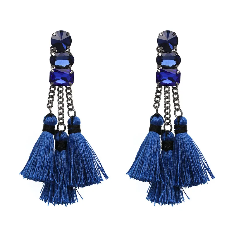 

8 Design 2017 Vintage Red Long Tassel Earrings for Women Fashion Ring Square Earring Luxury Big Chain Earrings Fine Gift Jewelry