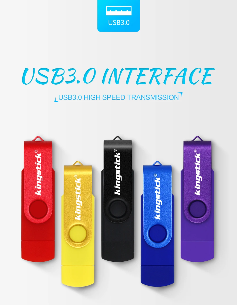 USB 3,0 карта памяти OTG металлический usb флеш-накопитель 16 ГБ 32 ГБ 64 ГБ флеш-накопитель usb Реальная емкость cle usb для телефона Android