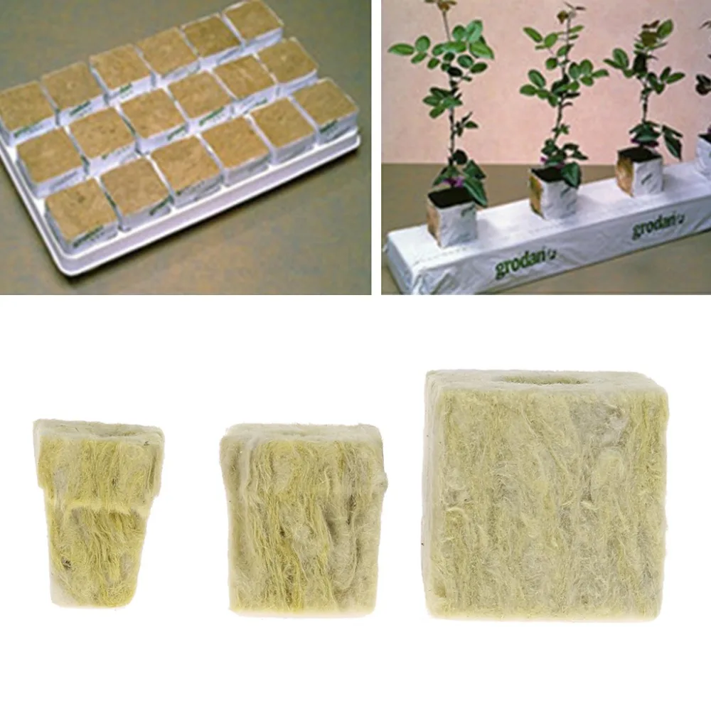 

Eco-friendly Rockwool Cube Hydroponic Grow Media Soilless Cultivation Planting Compress Base 5pcs/set