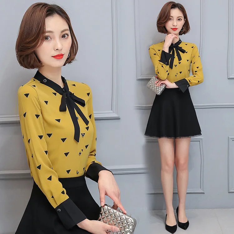MAINROLES font b Blouse b font font b Women b font New Stand Geometric Pattern plus