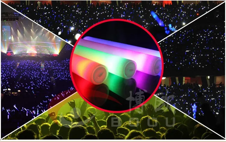 5 шт. многоцветный Мерцающая палочка яркая светодиодная лампа светятся в темноте концерт бар свадьба день рождения поставки