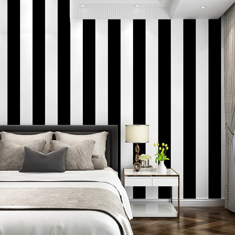Black White Zebra 3d Stripe Wallpaper For Walls Living Room Tv