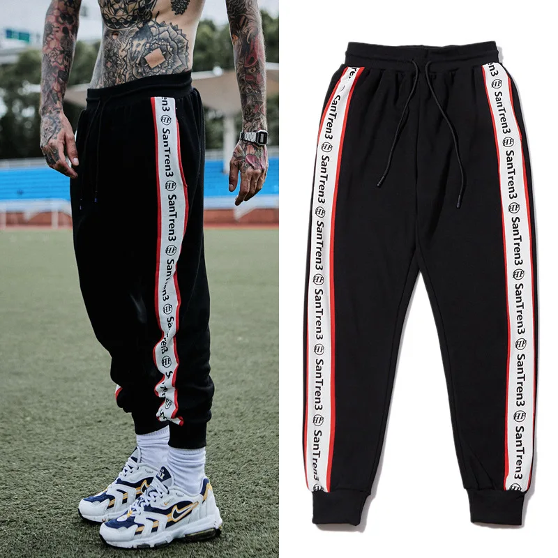 Men's Hip Hop Cropped Trousers Spring New Style Hip Hop Dancer Foot