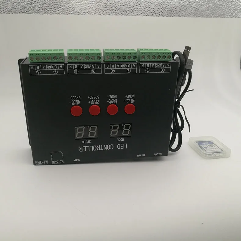 Автономный проигрыватель для контроллера DMX512 используется 4 портового и 8