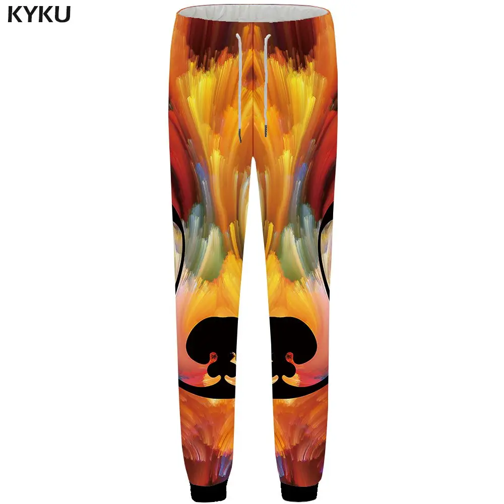 KYKU бренд музыка спортивные штаны Мужские штаны с рисунком Jogger живопись красочные 3d печать брюки мешковатые Бодибилдинг Фитнес мужские брюки - Цвет: Mens Pants 15