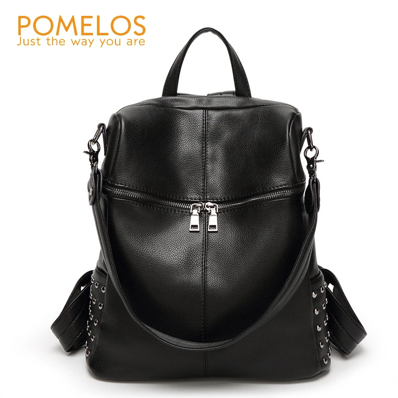 

POMELOS Women 2018 Summer Fashion Backpack Ladies Rivet Shoulder Bags Back Pack Rucksack Female Girls School Travel Backpacks