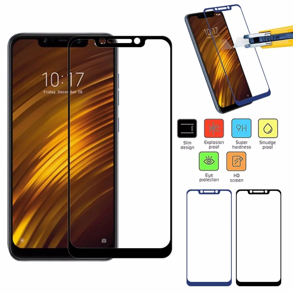 9H полное покрытие закаленное стекло для Xiaomi Redmi S2 Note 5 5A Plus Защита экрана 4X 6A 6Pro