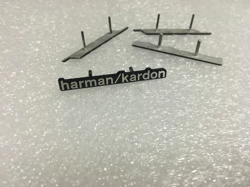6 шт. 3D Алюминиевый логотип harman/kardon Hi-Fi автомобильный динамик аудио динамик эмблема с 2 контактами