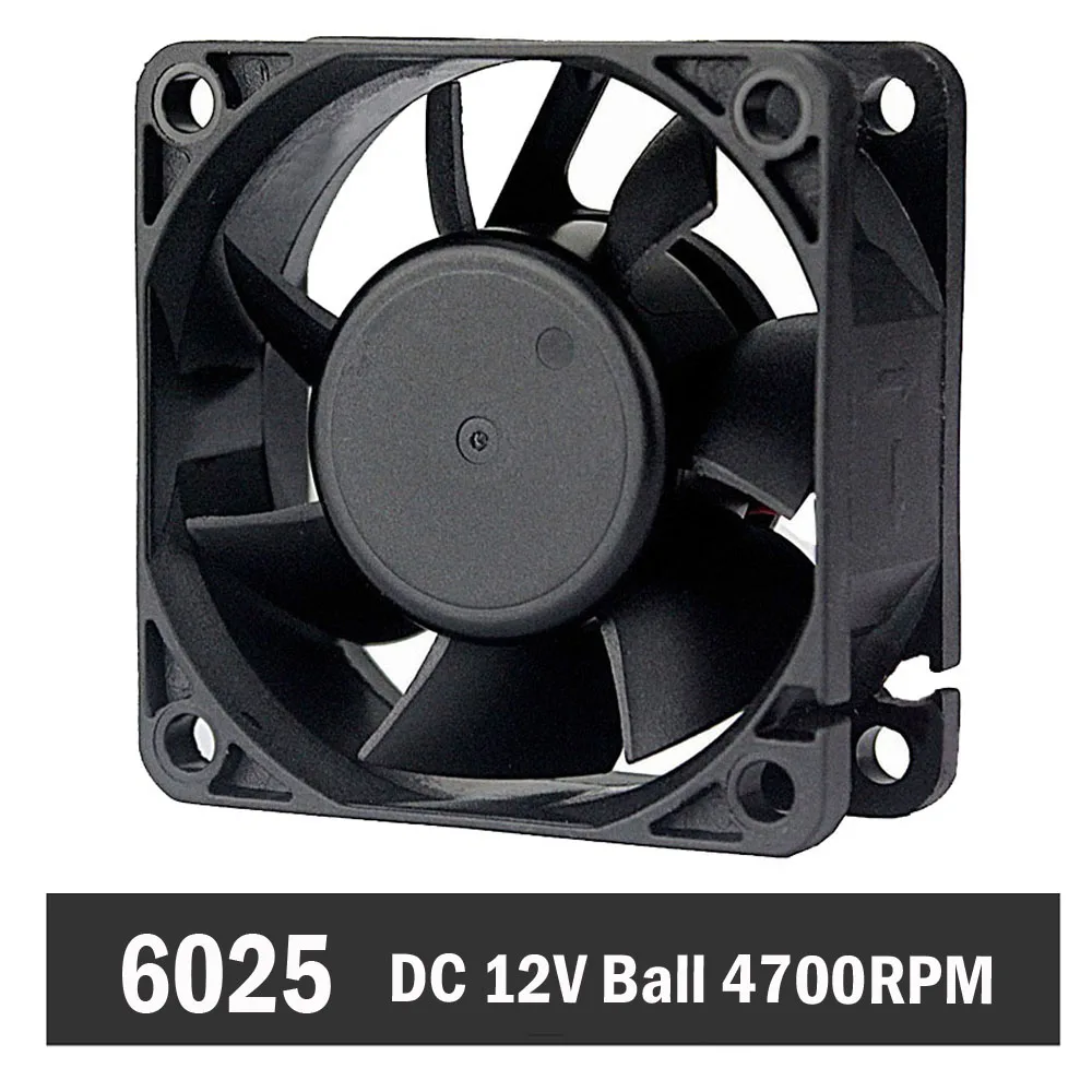 

2pcs Gdstime Ball Bearing 12V 2PIN 60mm 6cm 60x60x25mm DC Brsuhless Computer Cooling Cooler Fan PC Laptop Cooling Accessories